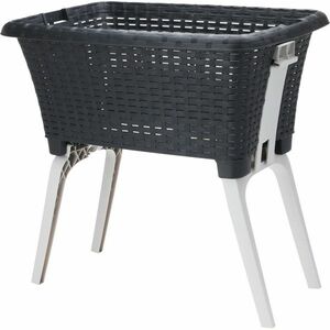 Újrahasznosított szennyeskosár lábakkal , 60 x 40 x 58 cm, antracit kép