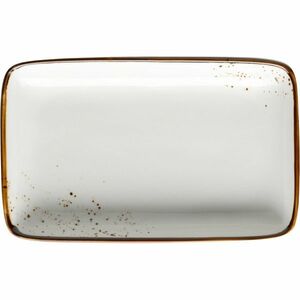 Mäser Téglalap alakú tálca Pintar White barnapöttyös 21 x 13 x 3 cm kép