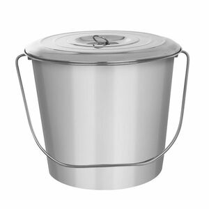 Orion rozsdamentes acél vödör fedéllel, 12 l kép