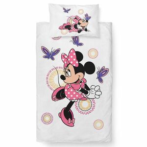 Carbotex Minnie és a pillangók gyermek ágynemű, 100 x 135 cm, 40 x 60 cm kép