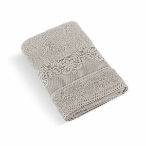 Bellatex Orchidea kollekció szürke frottír törölköző, 50 x 100 cm, 50 x 100 cm kép