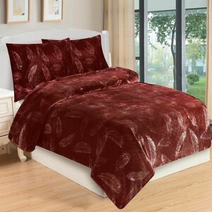 Tollak mikroplüss ágyneműhuzat bordó, 140 x 200 cm, 70 x 90 cm kép