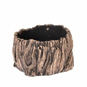 Fakéreg beton virágtartó dekoráció, barna, 17 x 10 cm, 17 cm átmérőjű kép