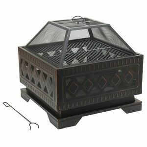 Cattara 13009 Square tűzakó fedővel, 63, 5 x 63, 5 x 62 cm kép