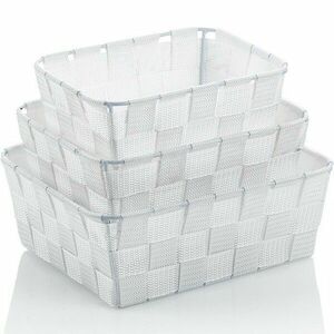Kela Alvaro tárolókosár szett 3 darabos, fehér kép