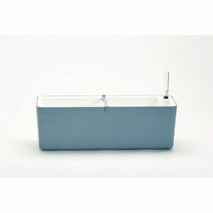 Plastia Berberis 60 önöntöző virágláda, szürkés- kék + fehér, 60 cm kép