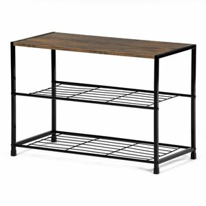 Cipősszekrény 2 polccal, régi fa kép