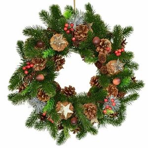 Karácsonyi díszes fenyő koszorú Winter Dream, 40cm kép