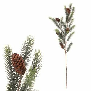 Műfenyőág tobozokkal, zöld, 20 x 70 cm kép