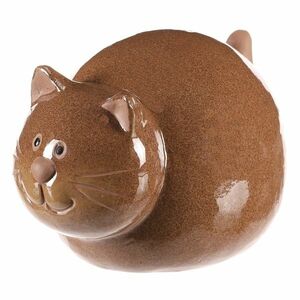 Kerámia dekoráció Macska, 18 x 13 x 12 cm, barna, 18 cm kép