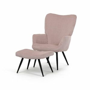 Pihenőfotel lábtartóval L7285 PINK6, rózsaszín kép