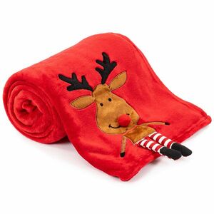 4Home Happy Reindeer karácsonyi takaró, 150 x 200 cm kép