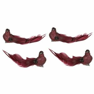 Madárkészlet klipszel, lila, 4 db kép