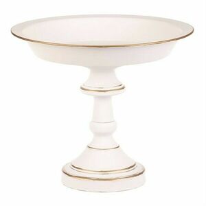 Aranžovací kovová mísa na stojanu 26 cm, bílá, 26 cm kép