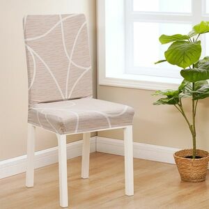 4Home Abstract elasztikus székhuzat bézs, 45-50 cm, 2 db-os szett kép