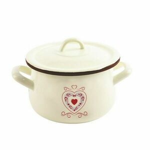 Orion Toncha zománcozott edény fedővel, 16 cm, 16 cm átmérőjű kép