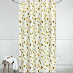 Növények zuhanyfüggöny, bézs, 180 x 200 cm kép