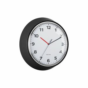 Karlsson 6006BK dizájner falióra, fekete, átmérő34 cm kép