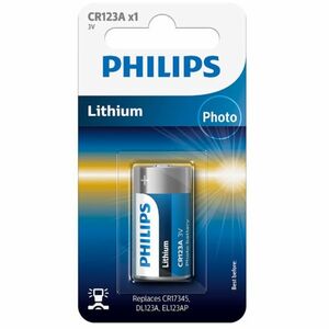 Philips CR123A 3 V lítium elem, fényképezőgéphez kép