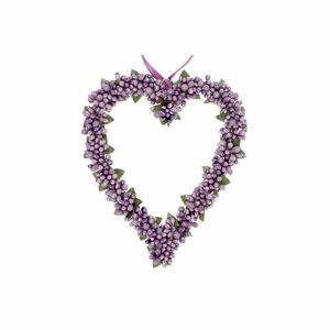 Függő dekoráció Műbogyós szív, kicsi, 12 x 2 x 14cm kép