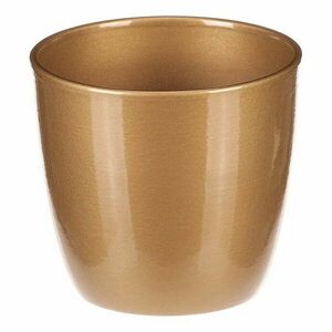 Kerámia virágtartó Terakota, átmérő 12 cm, arany kép