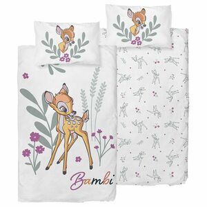 Bambi Virágvilág gyerek ágyneműhuzat, 100 x 135 cm, 40 x 60cm kép