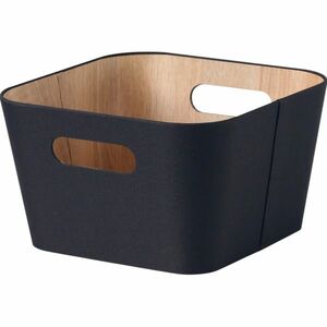 Kitchisimo 2 db tároló kosár szett 27 × 27 × 16cm, fekete, M kép