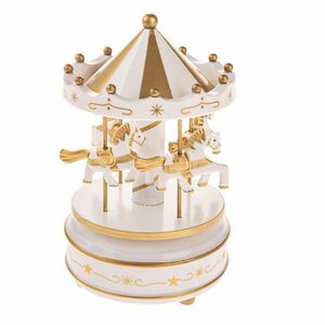 Játék körhinta lovakkal, 18 cm, arany kép