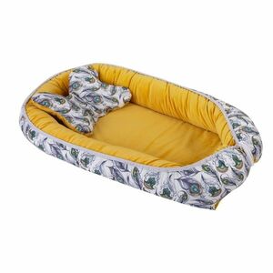 Velvet babafészek, sárga, 55 x 80 cm kép