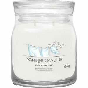 Yankee Candle Signature Clean Cotton illatos gyertya közepes üvegben, 368 g kép