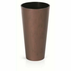 TUBUS SLIM CORTEN virágcserép 30 cm-es betéttel, patinázott acélból, 30 cm kép