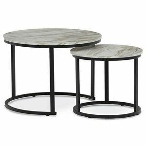 Konferenciaasztalok szett, fehér márvány, 2 db kép