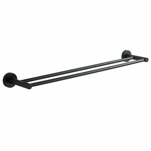 AQUALINE SB211 Samba dupla törülközőtartó, 60 cm, fekete kép