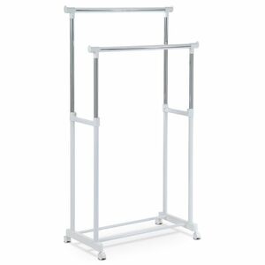 Ruhatartó állvány, króm/fehér, 85 x 170 cm kép
