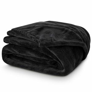Fekete microplüss takaró , 150 x 200 cm kép