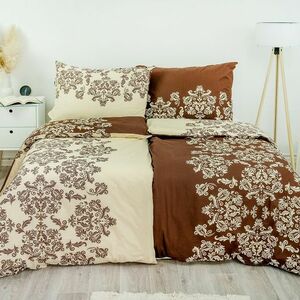 Stanex Venzel szatén ágyneműhuzat barna, 140 x 220 cm, 70 x 90 cm kép