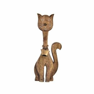 InDecor Mangófából készült macska csengővel, 19 x4 x 49 cm, L kép