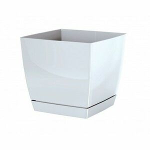 Coubi Square virágtartó tálcával, fehér, 18 x 18 x 16, 5 cm kép