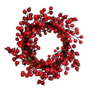 Cedrino koszorú piros bogyós gyümölcsökkel, 30 cm kép