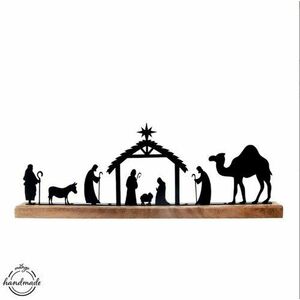 Orion mangófa és fém betlehem, 50, 5 x 5 x 18 cm kép