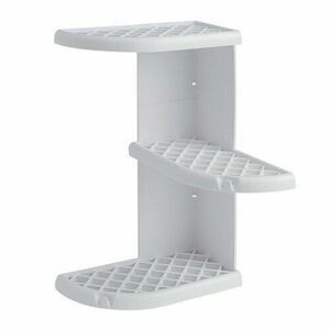 GEDY 8579 Oscar sarokpolc zuhanyzóhoz 23 x 37, 5 x 23 cm, ABS műanyag, fehér kép