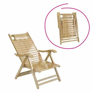 Kerti fekvőszék, természetes, bambusz, URSEL kép