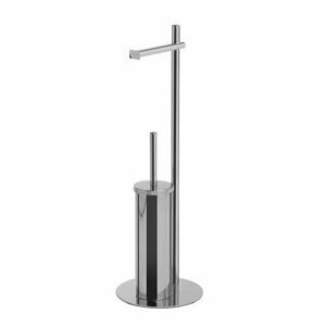 GEDY 143213 Circe állvány WC-papír tartóval ésWC-kefe tartóval, kerek, króm kép