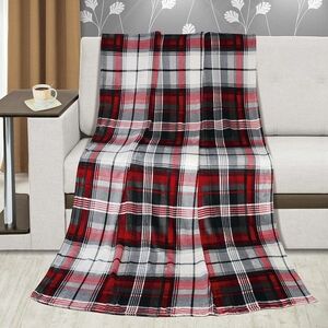 Bellatex Kemping Plus Négyzetek takaró, piros, 150 x 200 cm kép