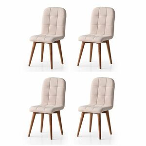 Retro Cream and Walnut étkezőszék szett, 4 db kép