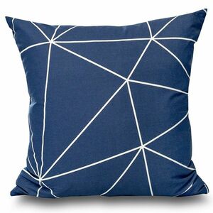 Kvalitex Nordic Grid párnahuzat, kék, 50 x 50 cm kép