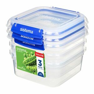 Sistema 3 db vízálló élelmiszer-tároló doboz KLIP IT PLUS 2 klip 1, 15 l kép