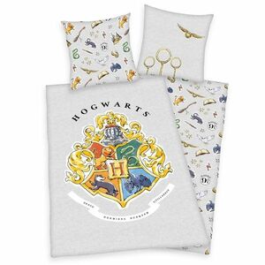 Harry Potter pamut ágynemű, szürke, 140 x 200 cm, 70 x 90 cm kép