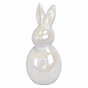 Húsvéti dekoráció Fehér nyuszi, kerámia, 7, 5 x17, 5 x 7, 5 cm kép