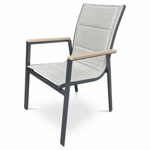 Autronic Kerti szék, alumínium, textil, bézs, AZC-S1110 BK kép